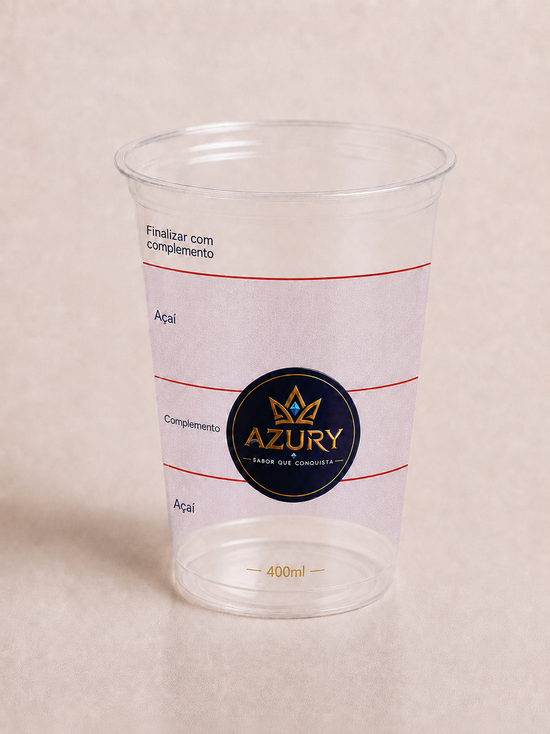 Copo personalizado de açaí de 400 ml